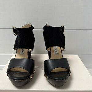 Jimmy Choo Suede Leather Ultimate Platform Sandal